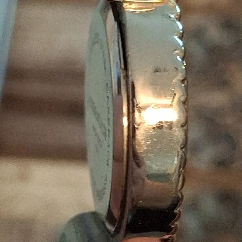 Cote d'Azur Two-Toned Cuff Watch With Rhinestones. *READ DESCRIPTION*